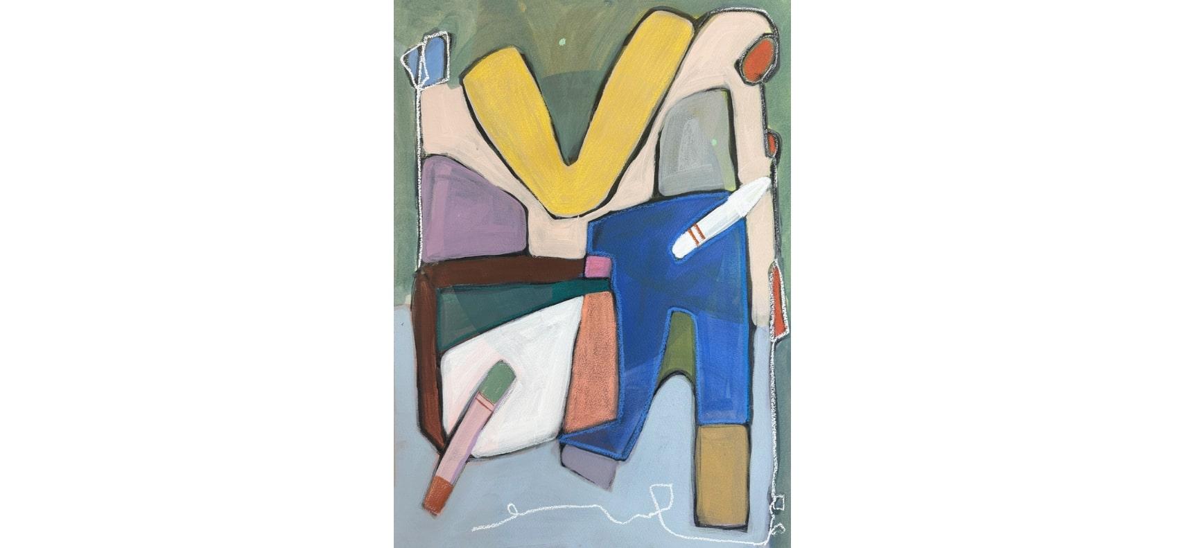 April Study #7, Painting on Paper by Rebekah Andrade, 2025