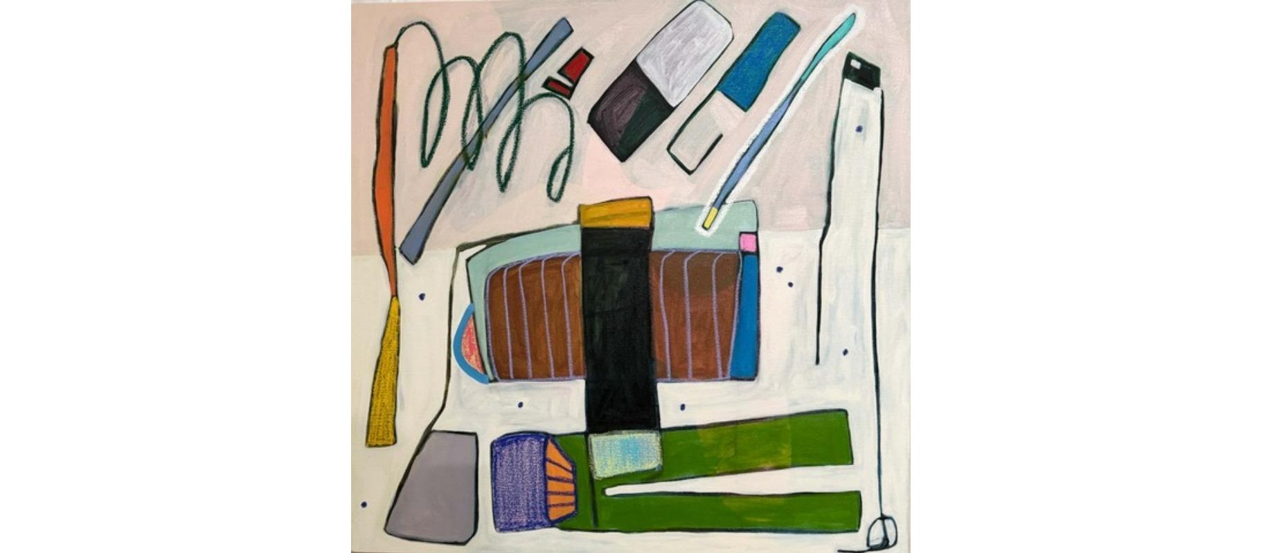 Clase de Dibujo, 2024

Esta metodología estructurada se transmite a través de colores seleccionados de pintura en capas, collage y técnicas mixtas, dejando siempre visibles las huellas del proceso. Su intención con la obra es investigar y trabajar