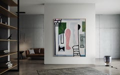 Essentials, Öl auf Leinwand Gemälde von Rebekah Andrade, Gemälde von 2023