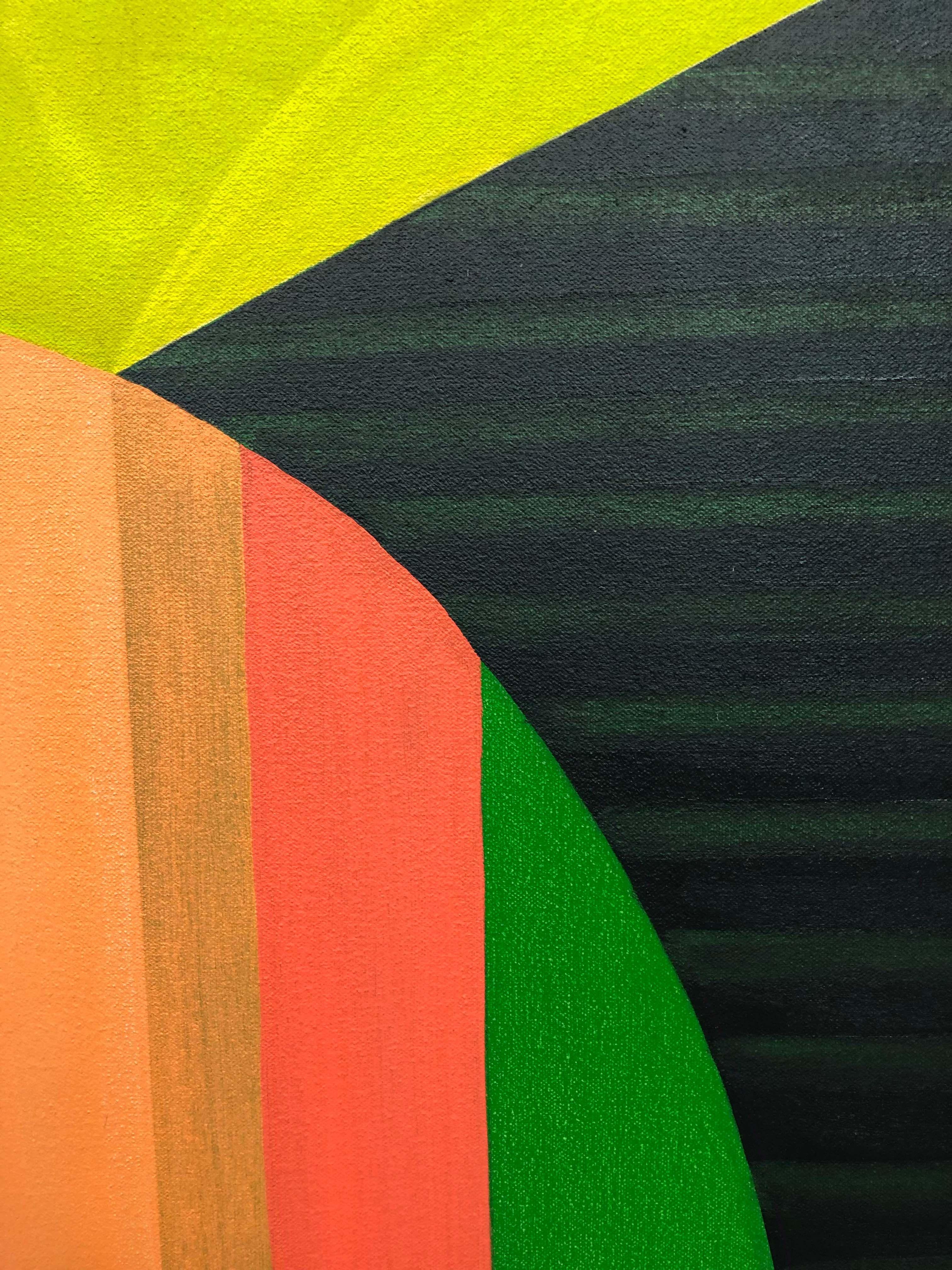 Forme che ammorbidiscono gli strati #5, Pittura, Olio su tela - Abstract Painting Nero di Rebekah Andrade