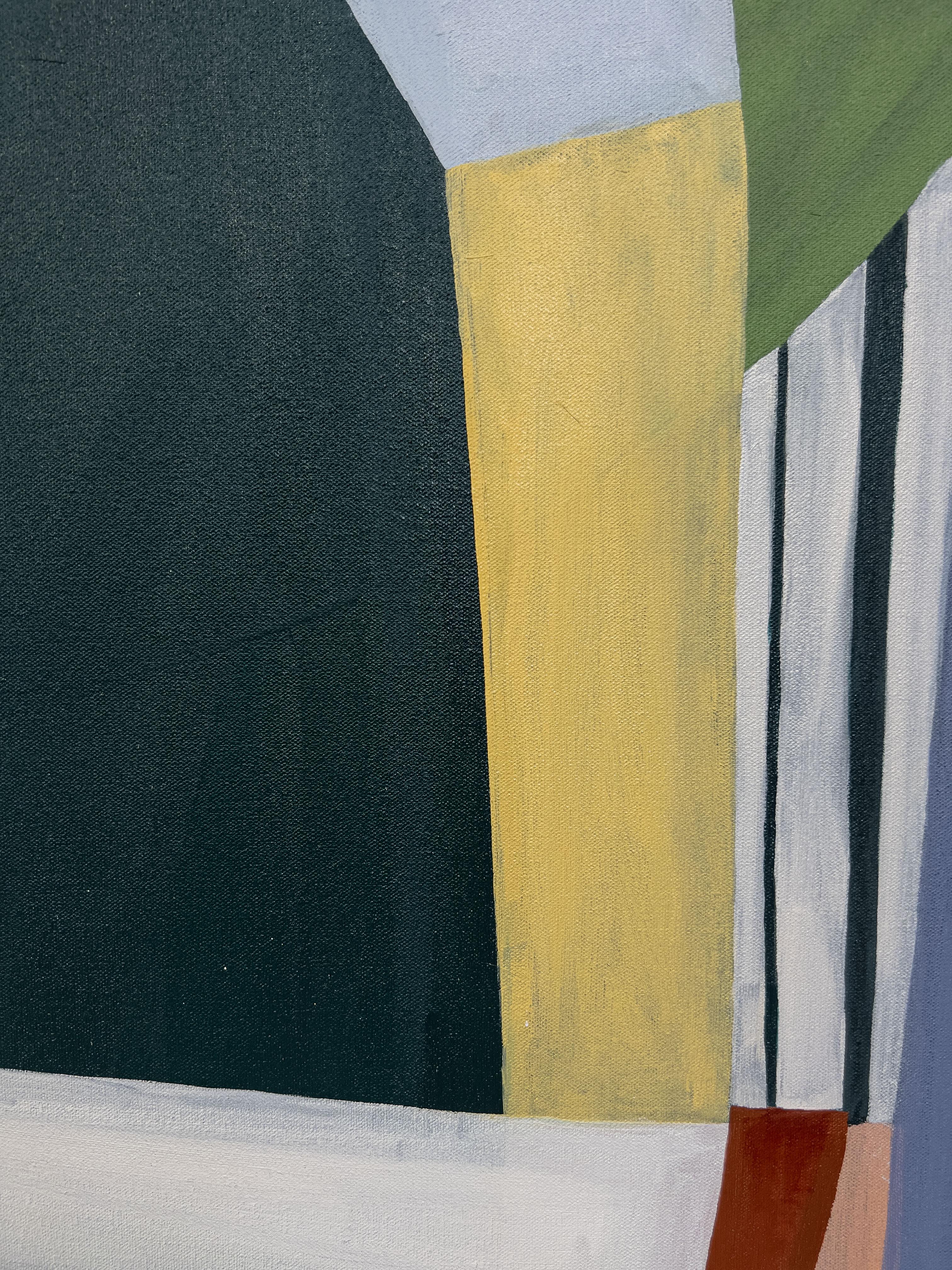 Forth One - Contemporary Pink Yellow Green Geometric Abstract Stripes, 2022 For Sale 4
