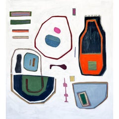Mapa mental 8, Pintura al óleo sobre lienzo de Rebekah Andrade, 2022