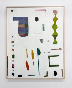 Mind Map One, Violet Blue, Olive Green, Pink Ochre Geometric Shapes on White