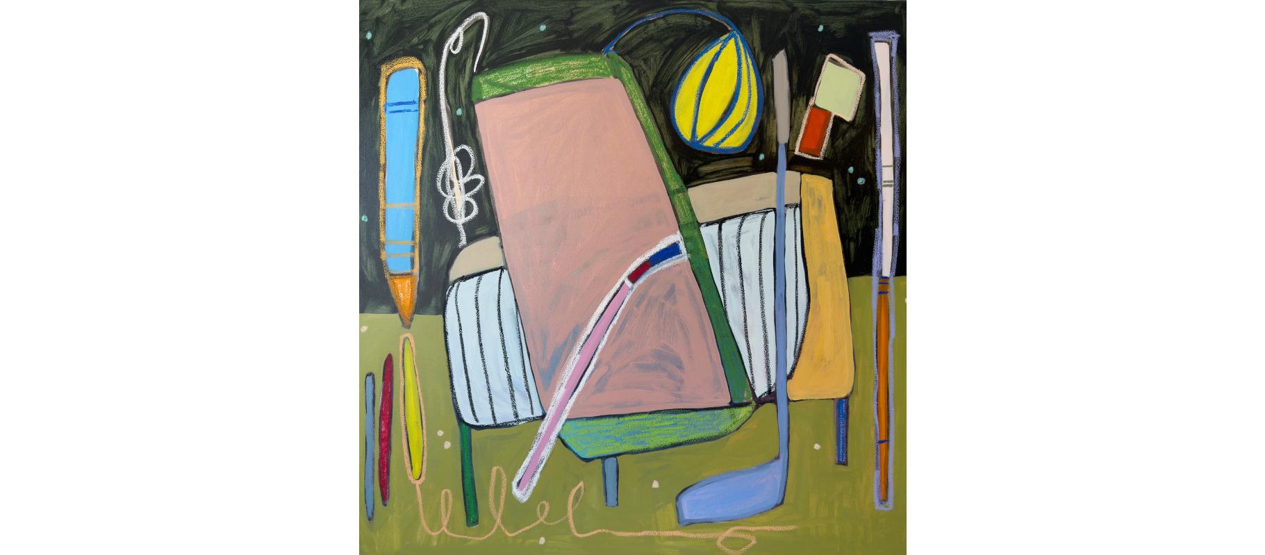 Playful Objects #3, 2025

Questa metodologia strutturata viene trasmessa attraverso colori selezionati di pittura stratificata, collage e tecniche a tecnica mista, lasciando sempre tracce visibili del processo. Il suo intento è quello di indagare e