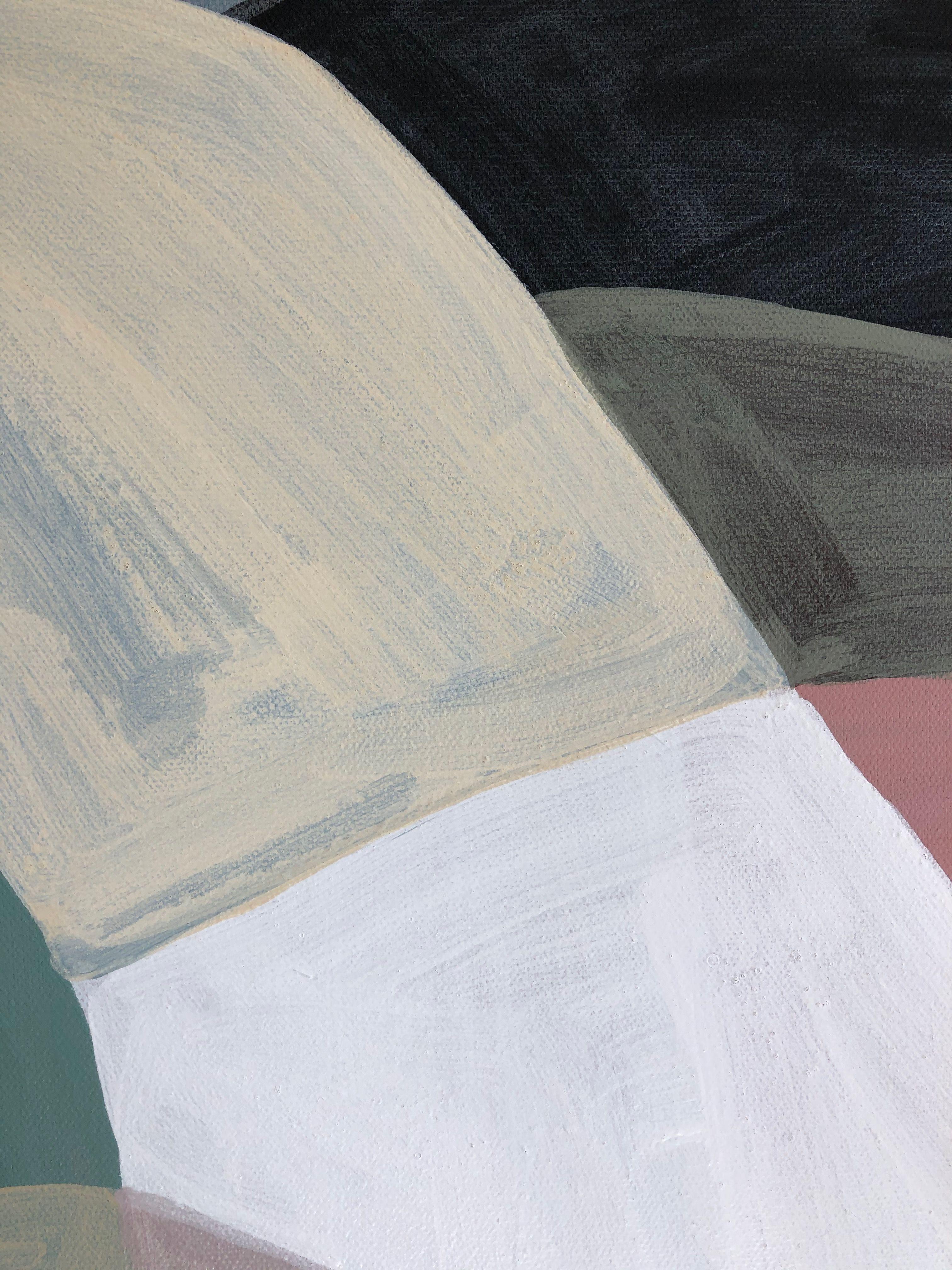 Forma Serena 3, Pintura, Acrílico sobre lienzo - Abstract Painting Gris de Rebekah Andrade