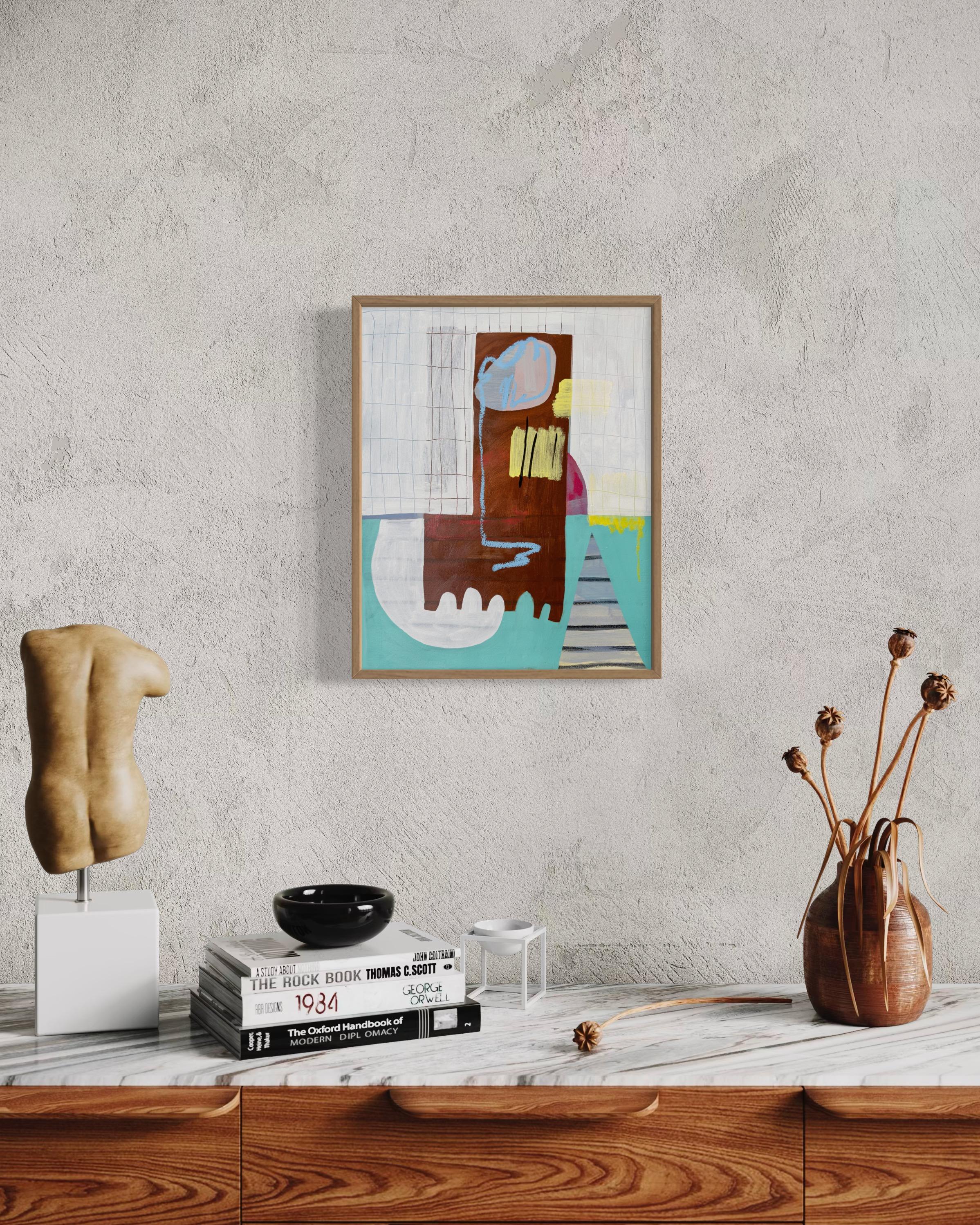 Studio estivo 1, dipinto olio su carta di Rebekah Andrade, 2024 in vendita 1