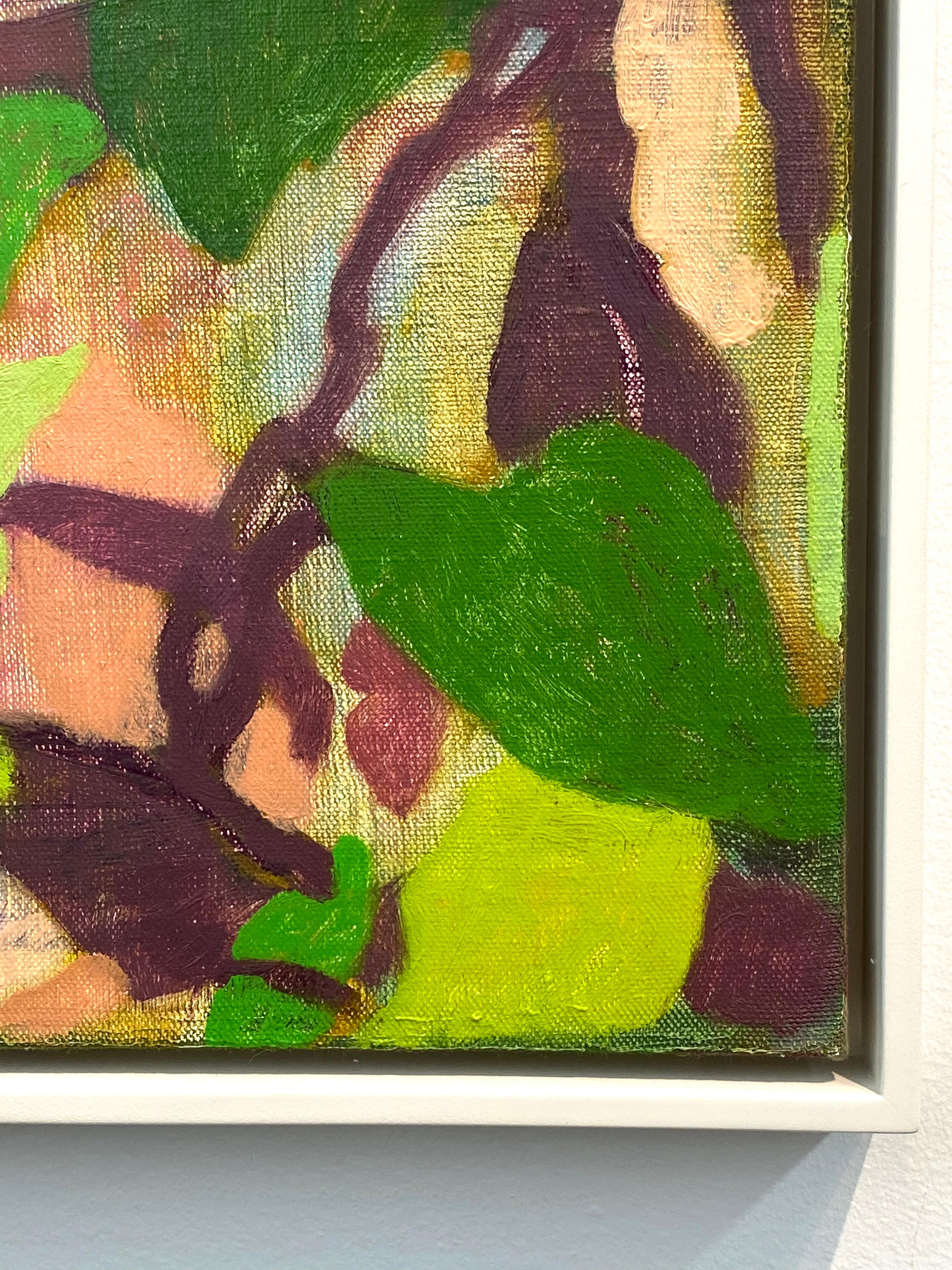 Dye-Leaves - Abstract Painting by Rebekah Callaghan