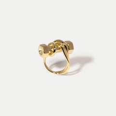 Rebel Bolt Ring in 18k Yellow Gold by Hannah Martin London