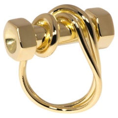Rebel Bolt Ring in 18k Yellow Gold by Hannah Martin London