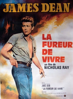 „Rebel Without a Cause“ (französische Fassung) – Originalplakat von Jean Mascii, 1976