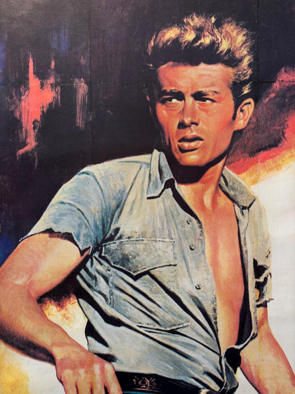 'Rebel Without a Cause' Original Vintage Retro French Film Poster, JAMES DEAN

This vintage film poster is a true gem for any movie enthusiast. Featuring the iconic film 'Rebel Without a Cause', this piece was created in France in 1975. The artwork