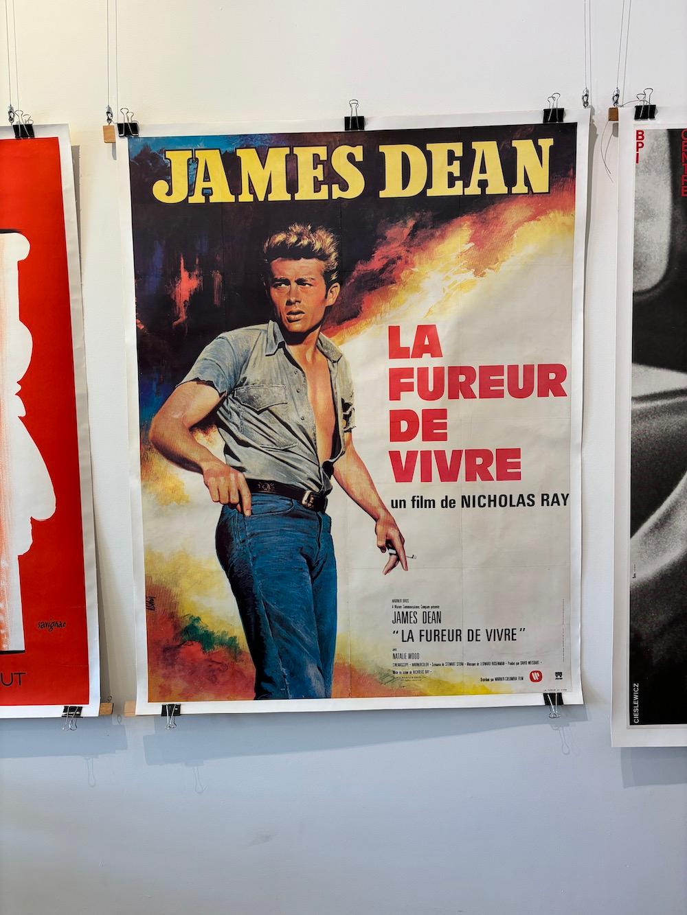  'Rebel Without a Cause' Original Vintage Retro French Film Poster, JAMES DEAN In Good Condition For Sale In Melbourne, Victoria