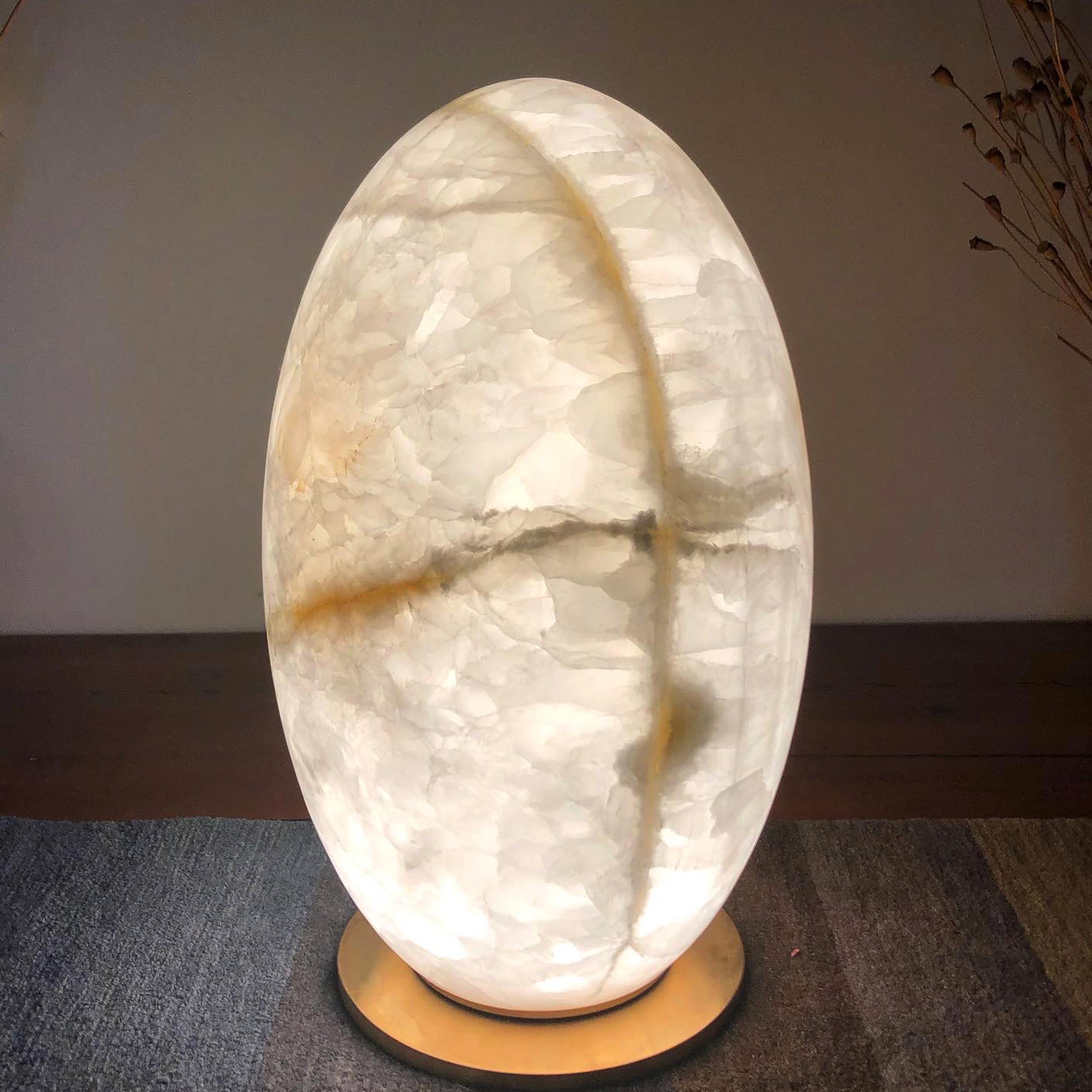 Contemporary Rebirth, White Onyx Light Sculpture by Giulia Archimede For Sale
