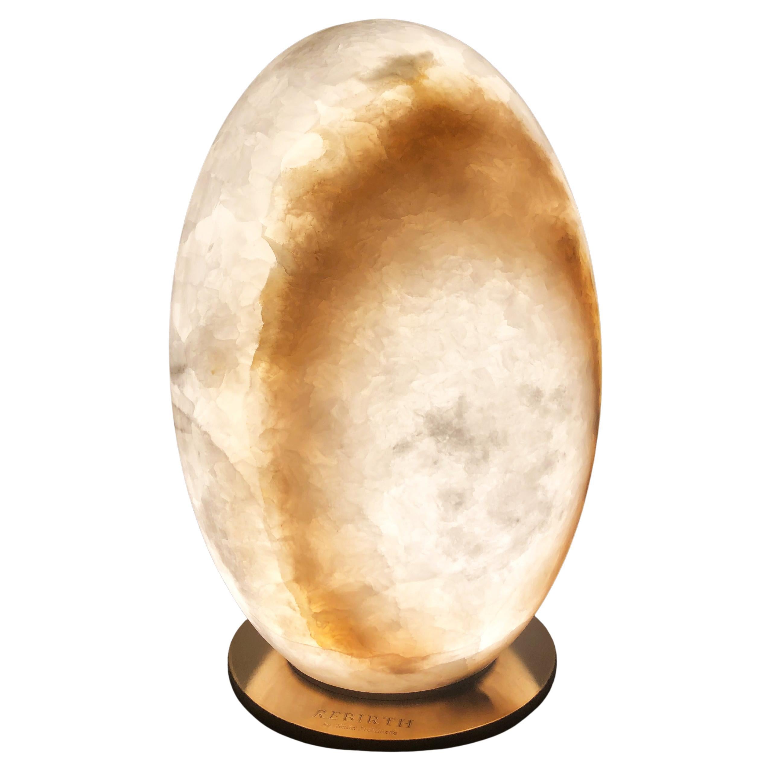 Rebirth, White Onyx Light Sculpture by Giulia Archimede