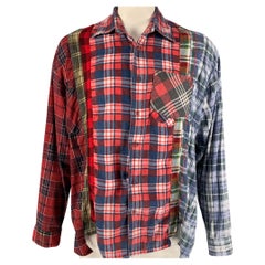 REBUILD by NEEDLES Size XL Multi-Color Plaid Cotton Oversized Long Sleeve Shirt