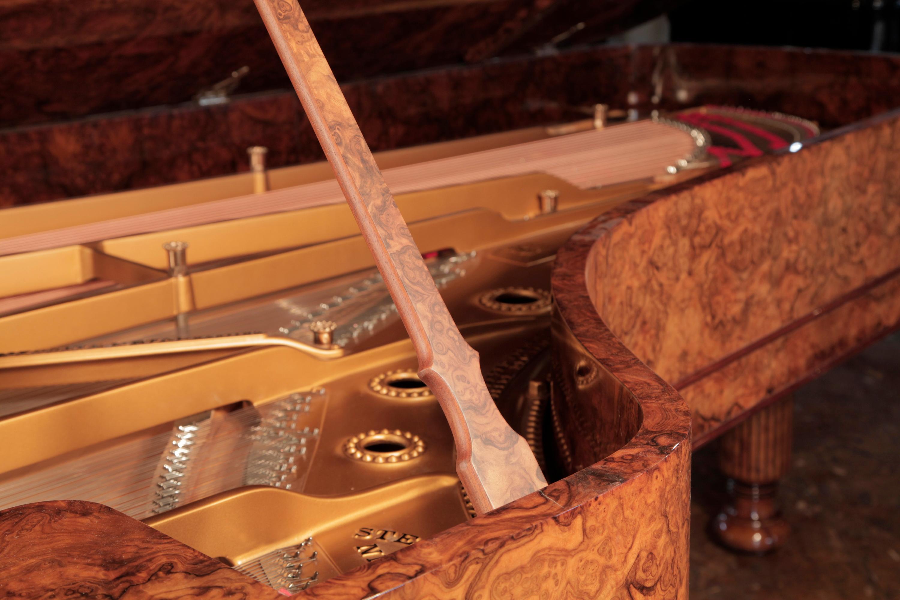 Noyer Piano à queue de concert Steinway & Sons modèle D, ronce de noyer, reconstruit en 1881 en vente