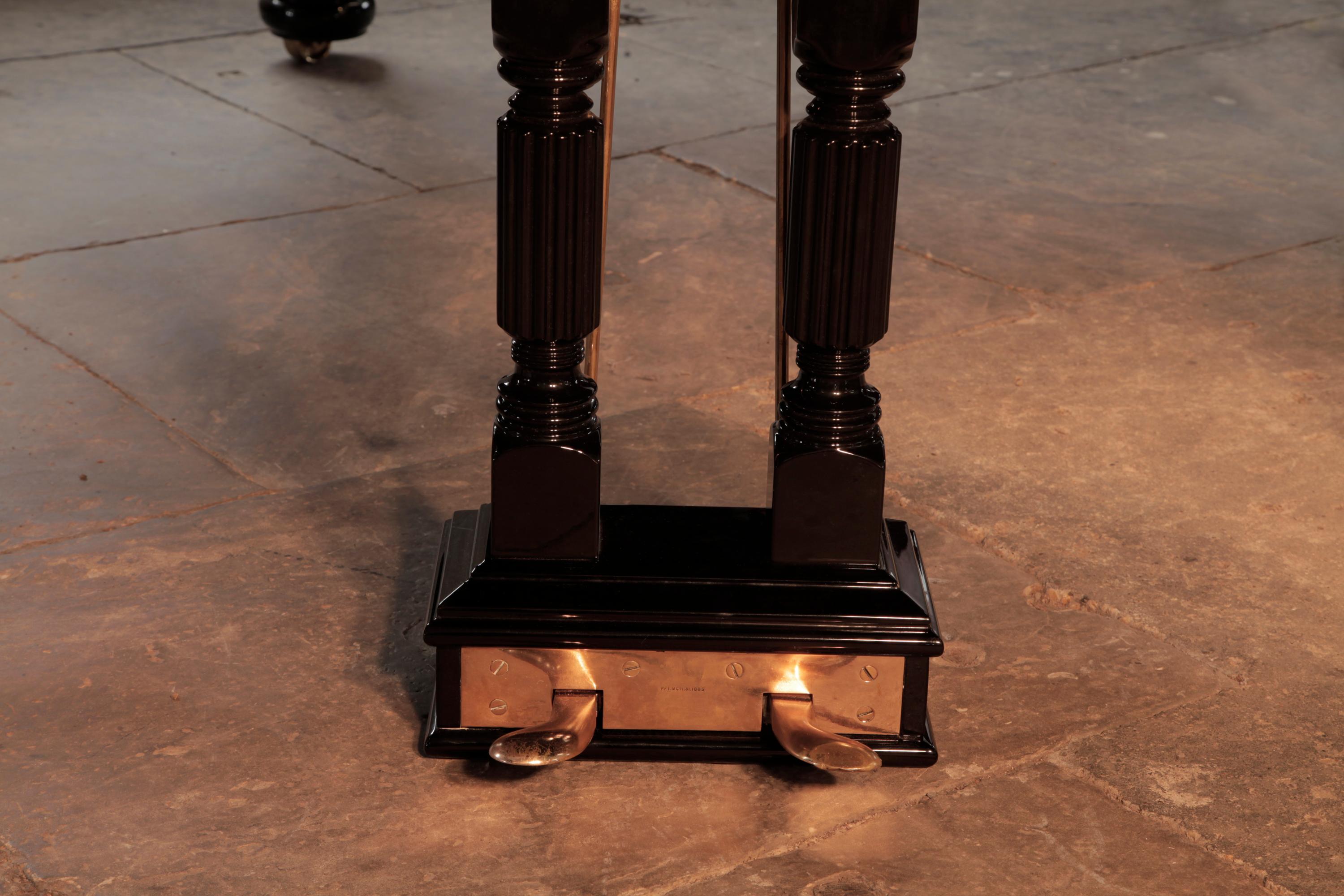 Brass Rebuilt Steinway Model B Grand Piano Arabesque Music Desk1886 Fluted Barrel Legs For Sale