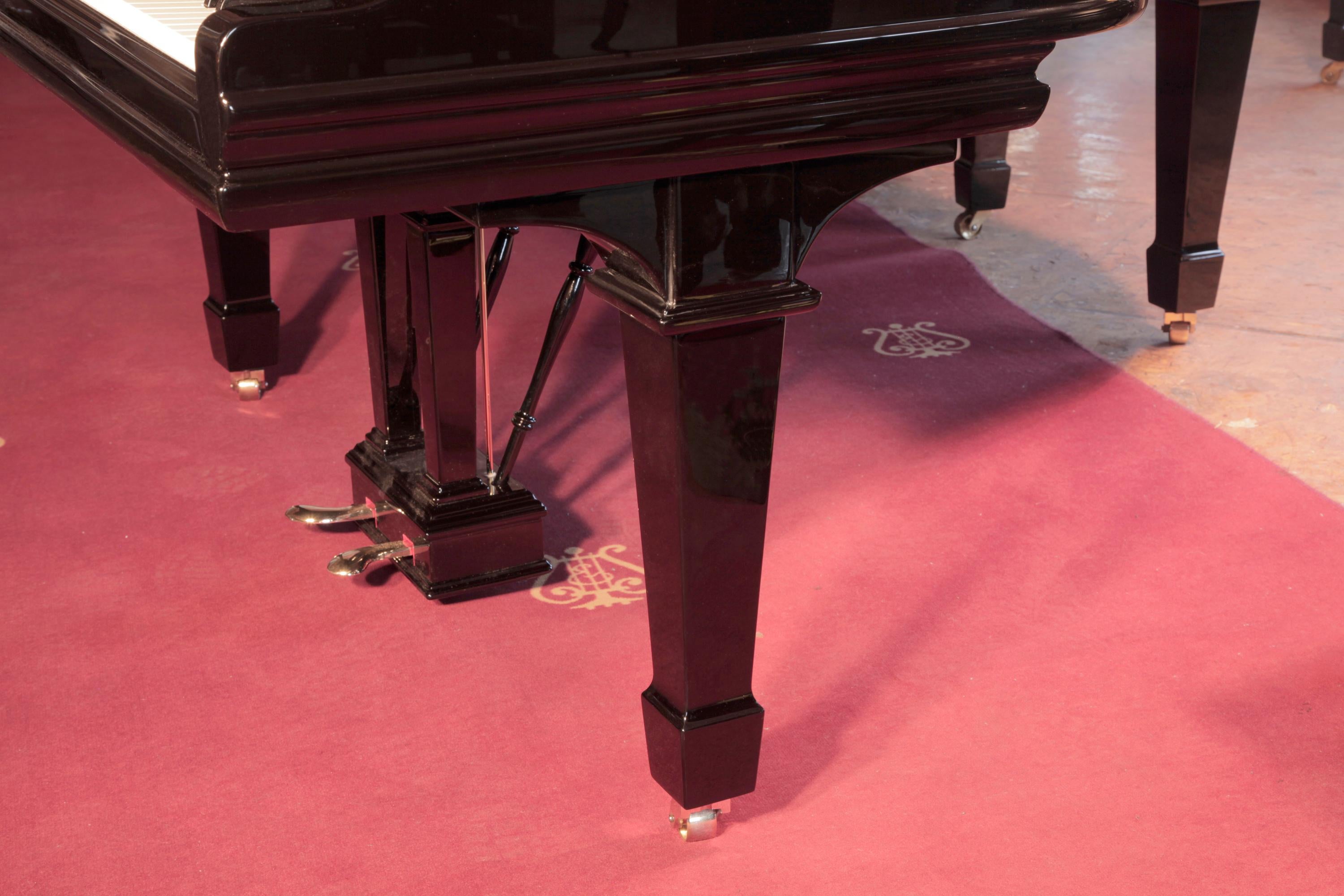 20th Century Rebuilt Steinway Model O Grand Piano Black Gloss Cabinet Spade Legs