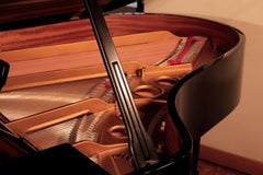 Rebuilt Steinway Model O Grand Piano Gloss Black Spade Legs