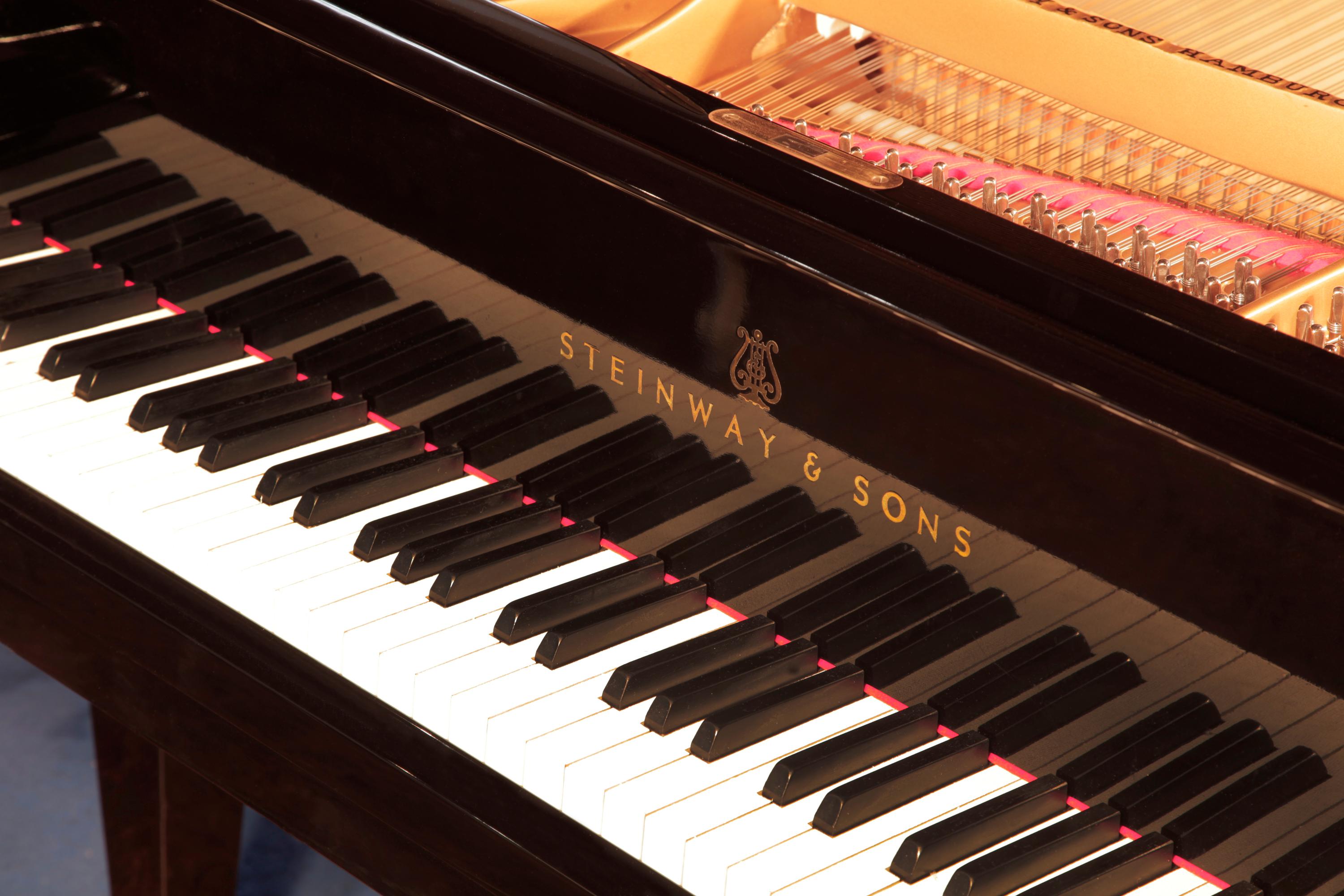 Restaurierte Steinway Modell O Große Klavierhandschuhe mit schwarzen Spatenbeinen im Angebot 3