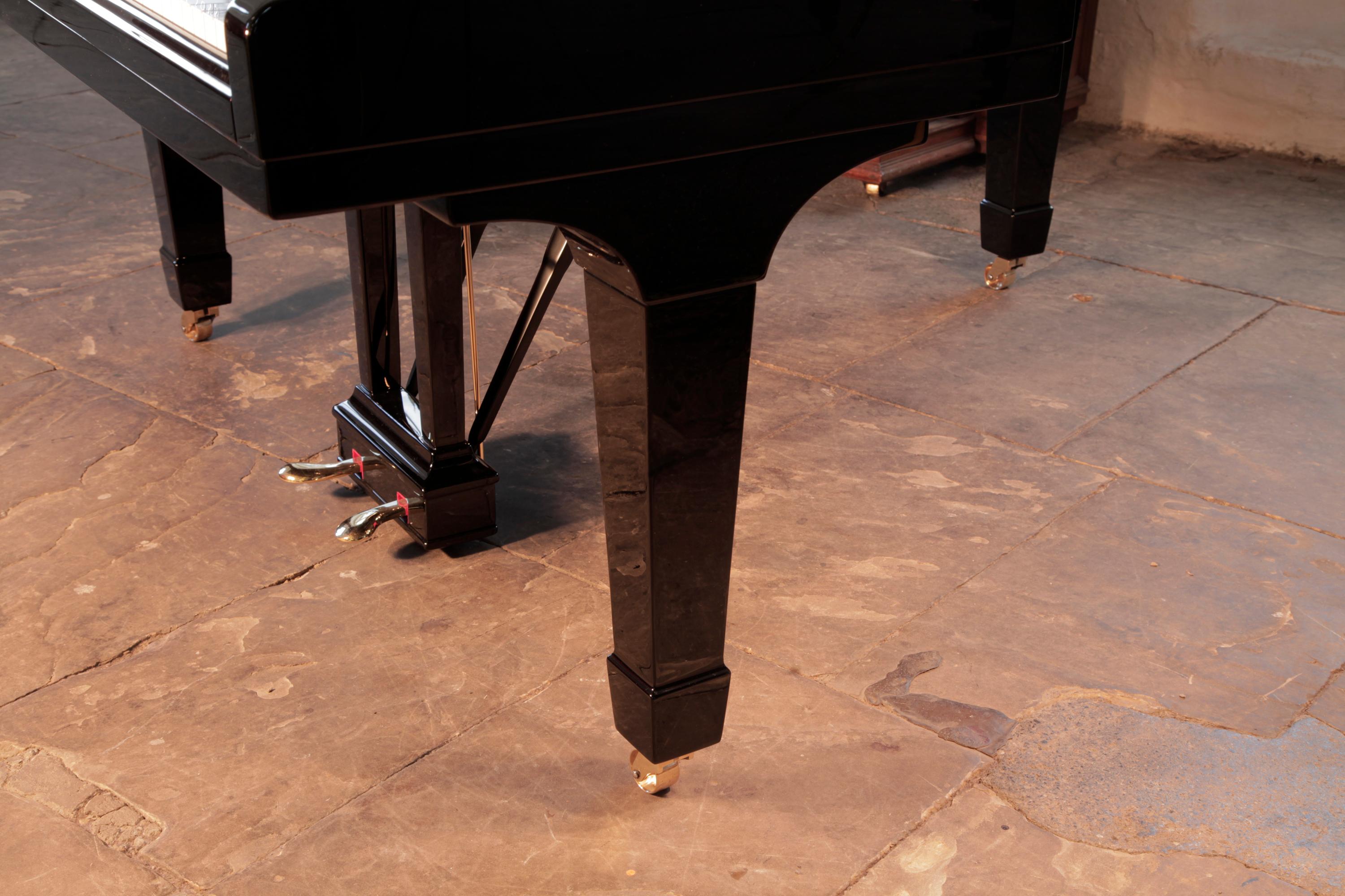 Rebuilt Steinway Model S Baby Grand Piano Black Gloss Cabinet Spade Legs For Sale 3