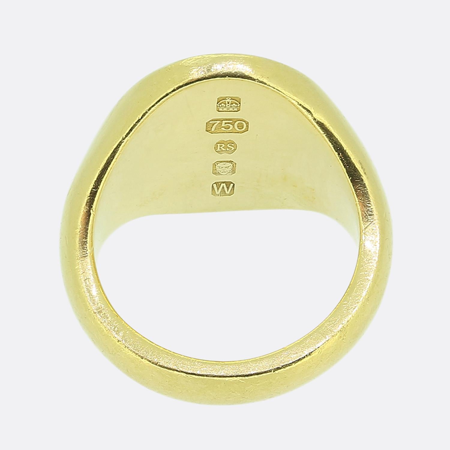 Women's or Men's Rebus Coat of Arms Intaglio Signet Ring