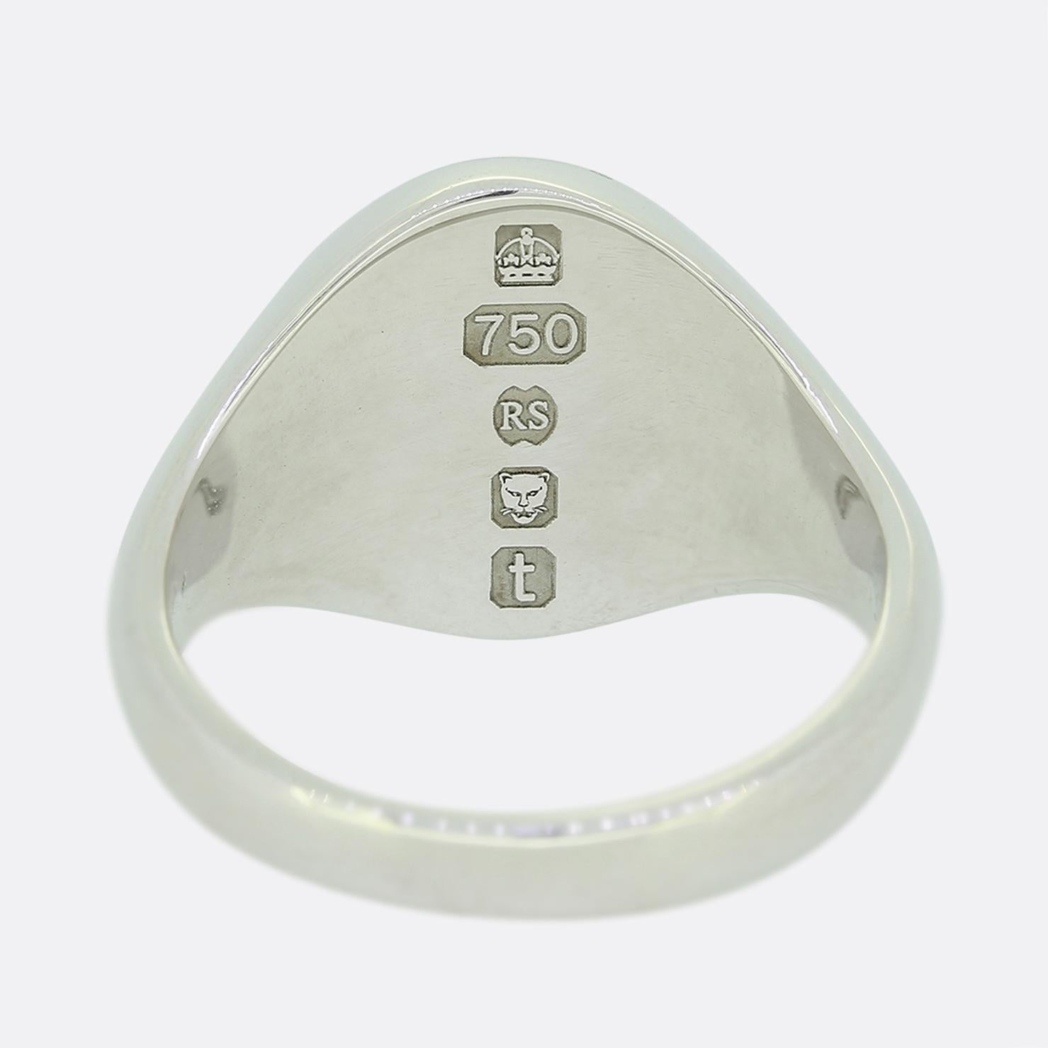 Rebus Oval Gents Intaglio Signet Ring In Excellent Condition For Sale In London, GB