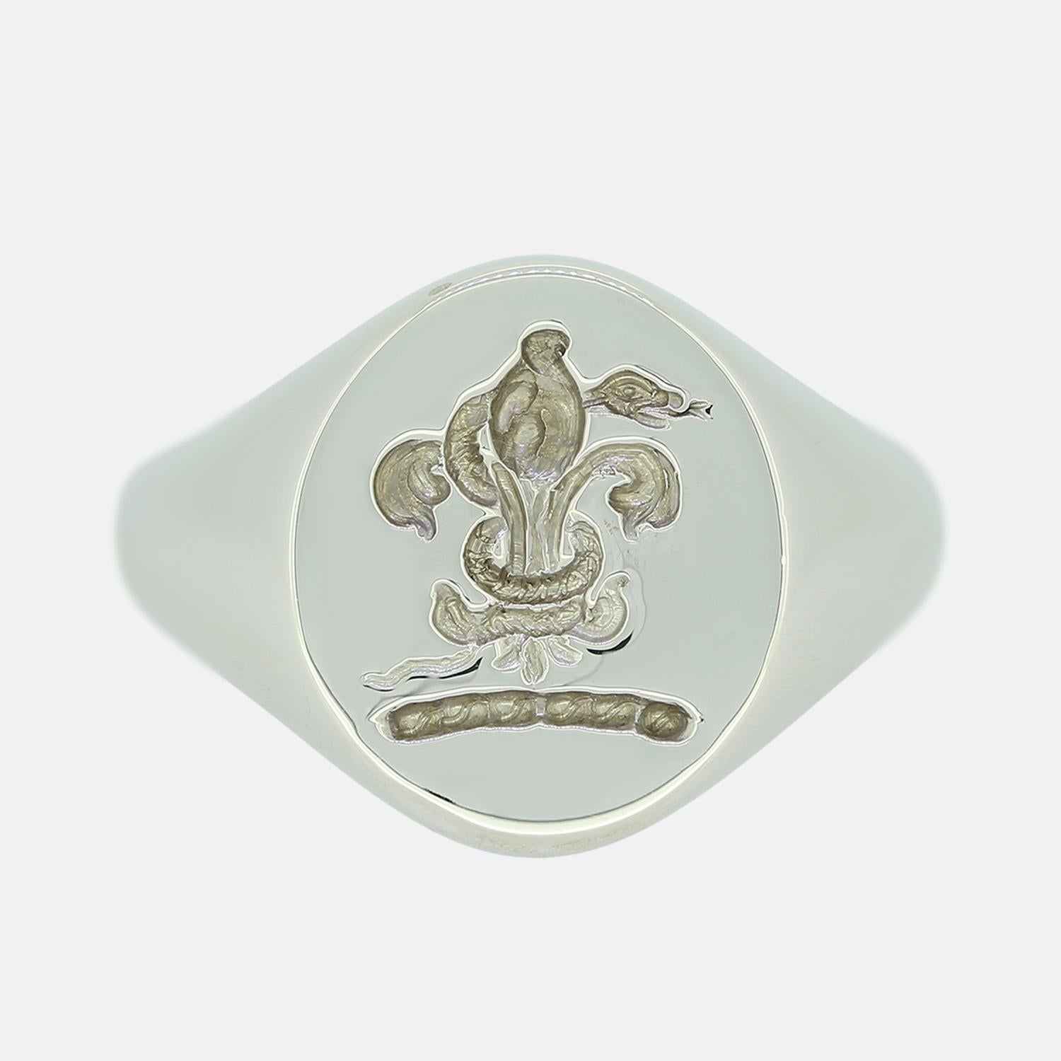 Women's or Men's Rebus Oval Gents Intaglio Signet Ring For Sale