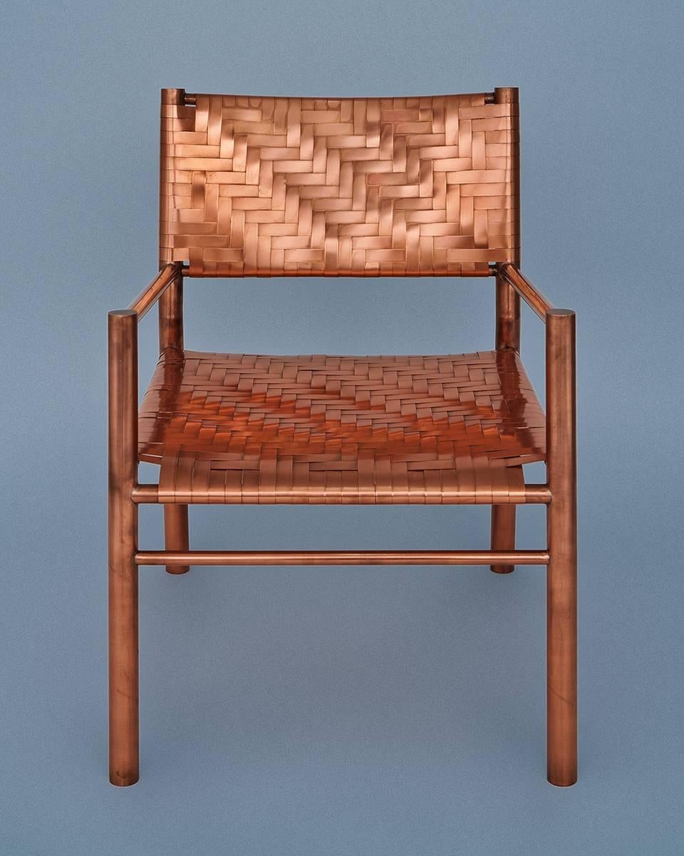 Rec Rec Chair Copper Chair, Signed by Michael Gittings In New Condition In Geneve, CH