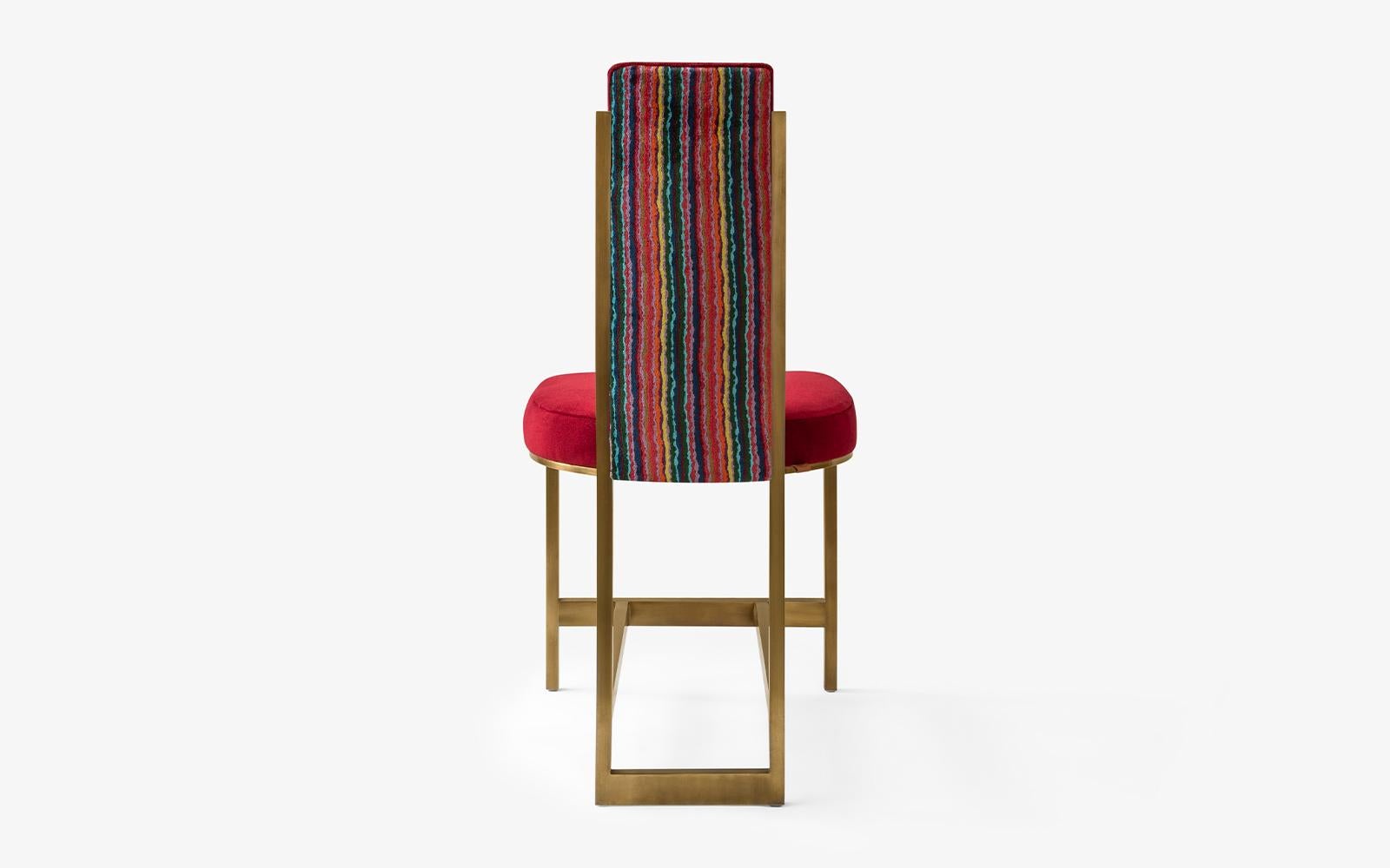 The recalled red chair brings out your resonance for antiquity with its fine workmanship and aesthetic form combined with practical comfort.

Measures: Length: 17.7'' / Depth: 20.9'' / Height: 36.2'' / Seat Height: 17.7''
Weight: 9.9
