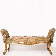 Récamier Chaise Lounge with Padded Arms, 20th Century