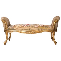 Récamier Chaise Lounge with Padded Arms, 20th Century