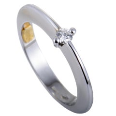 Recarlo 18K White and Yellow Gold Diamond Solitaire Engagement Ring