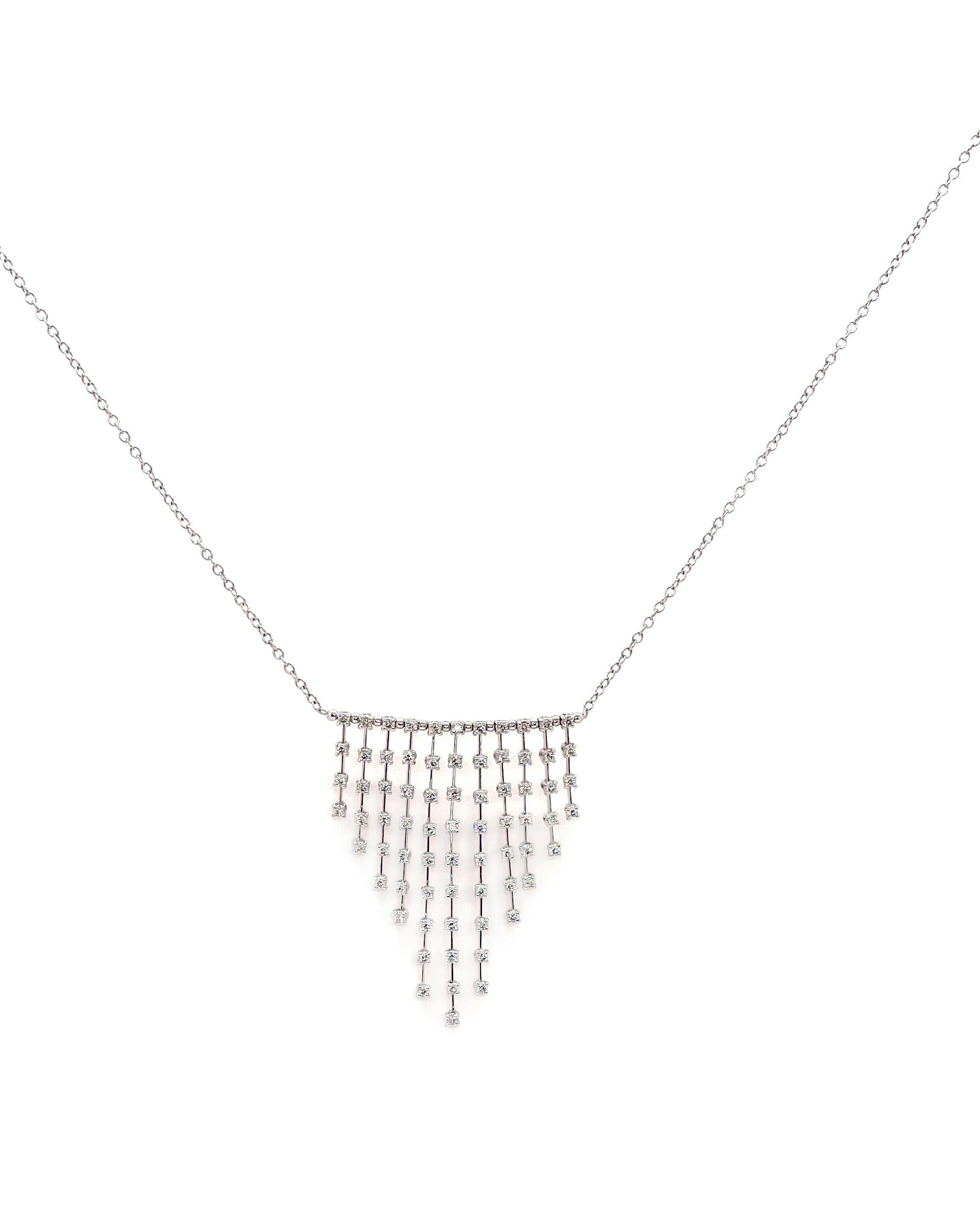 Recarlo Diamond Bib Necklace In New Condition For Sale In Old Tappan, NJ