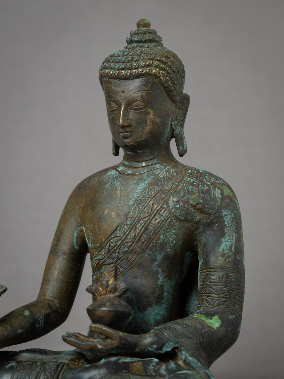 Recently made Bronze Nepali Medicine Buddha from Nepal - OriginalBuddhas 5