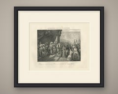 Reception by the Directory, Campo Formio, Antique Madou Lithograph, 1827