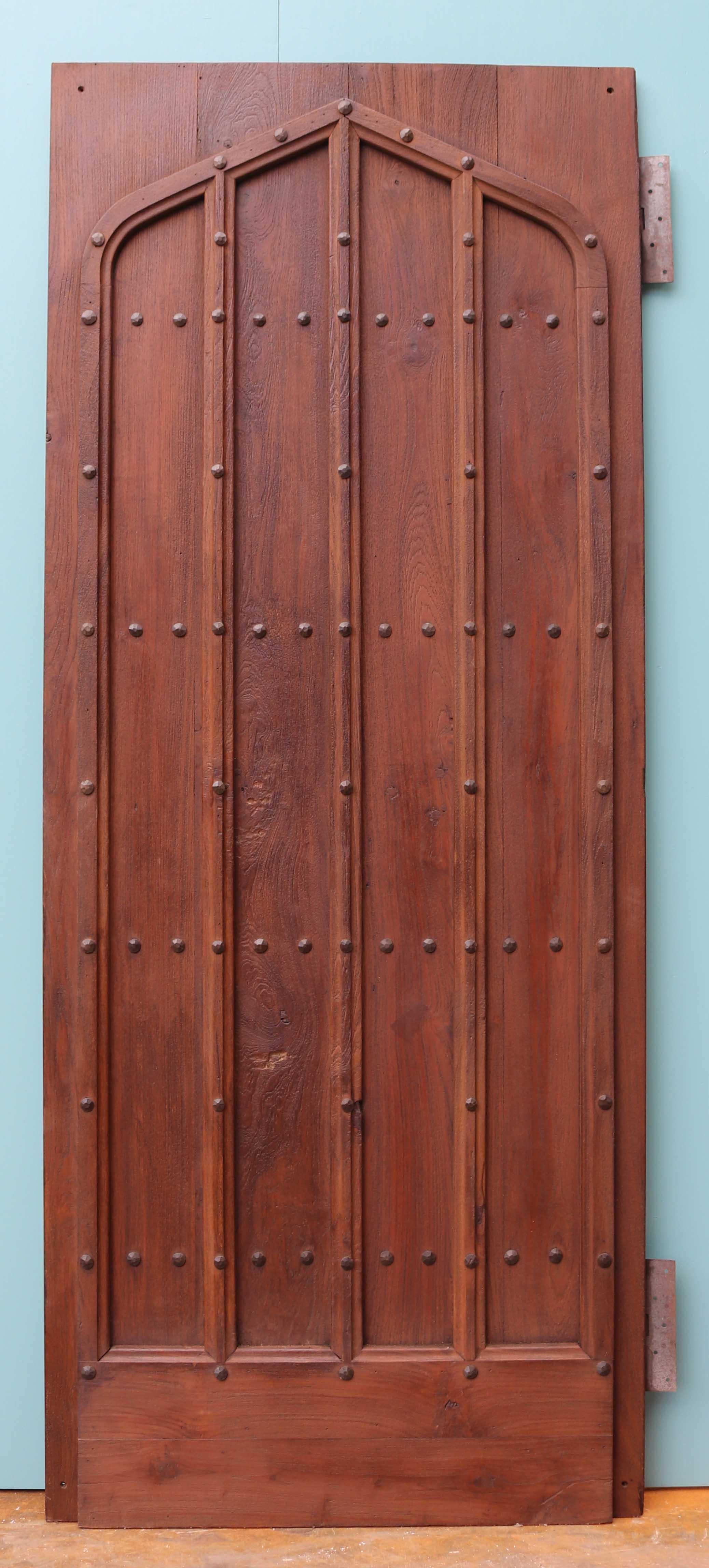 Wrought Iron Reclaimed 18th Century Style Plank Door For Sale