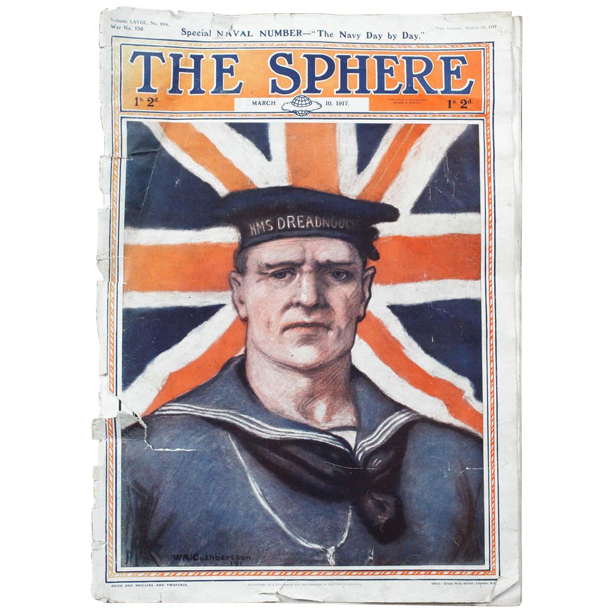 Reclaimed 1917 The Sphere Magazine For Sale