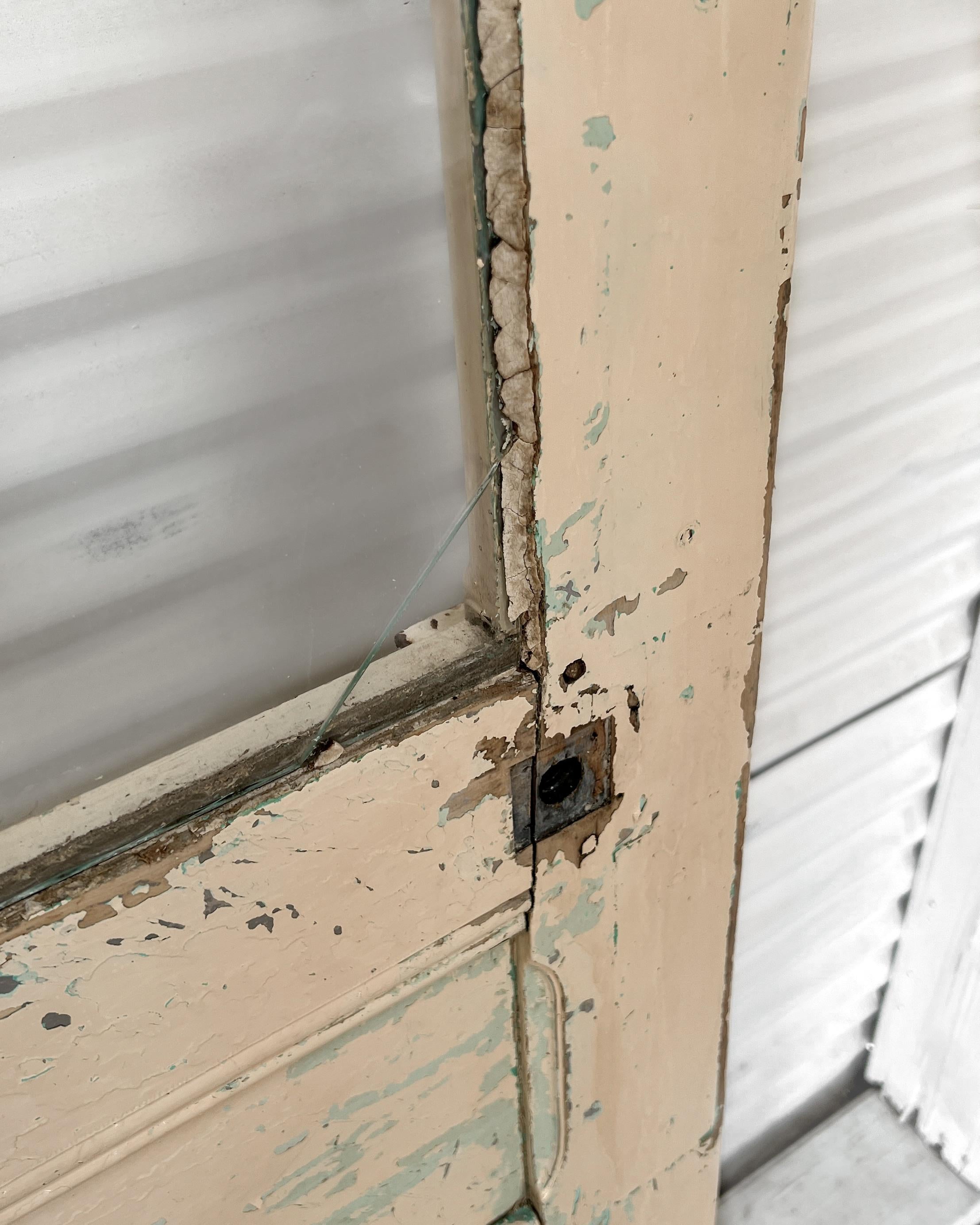 Reclaimierte 2-Licht bemalte französische Tür aus dem 19. Jahrhundert im Angebot 7