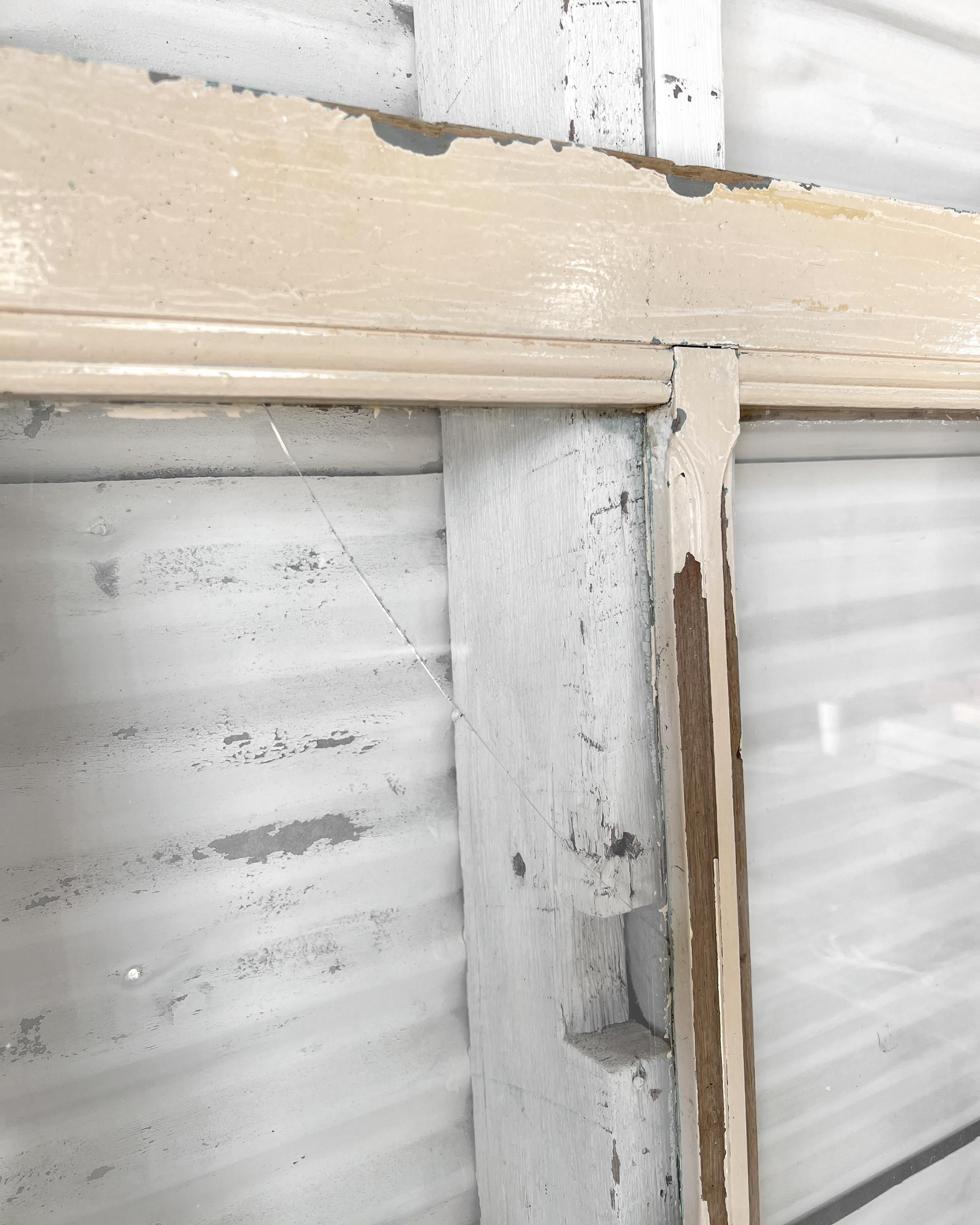 Reclaimierte 2-Licht bemalte französische Tür aus dem 19. Jahrhundert (Holz) im Angebot