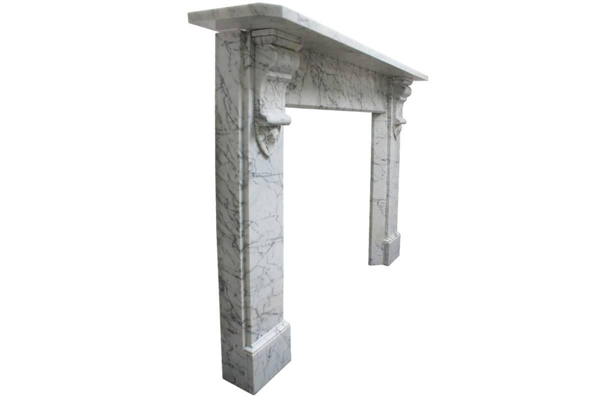 ivy leaf statuary marble fireplace surround
