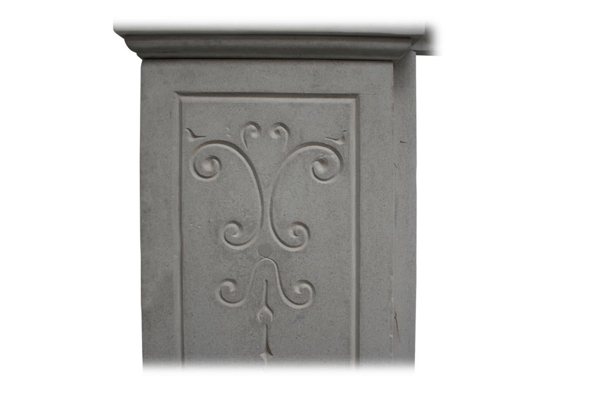 Reclaimed 19th Century Carved Stone Fire Surround 2