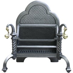 Antique Reclaimed 19th Century Cast Iron Fire Basket