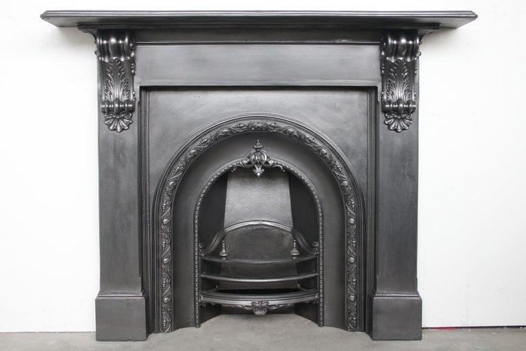 Reclaimed 19th Century Cast Iron Fireplace Surround At 1stdibs