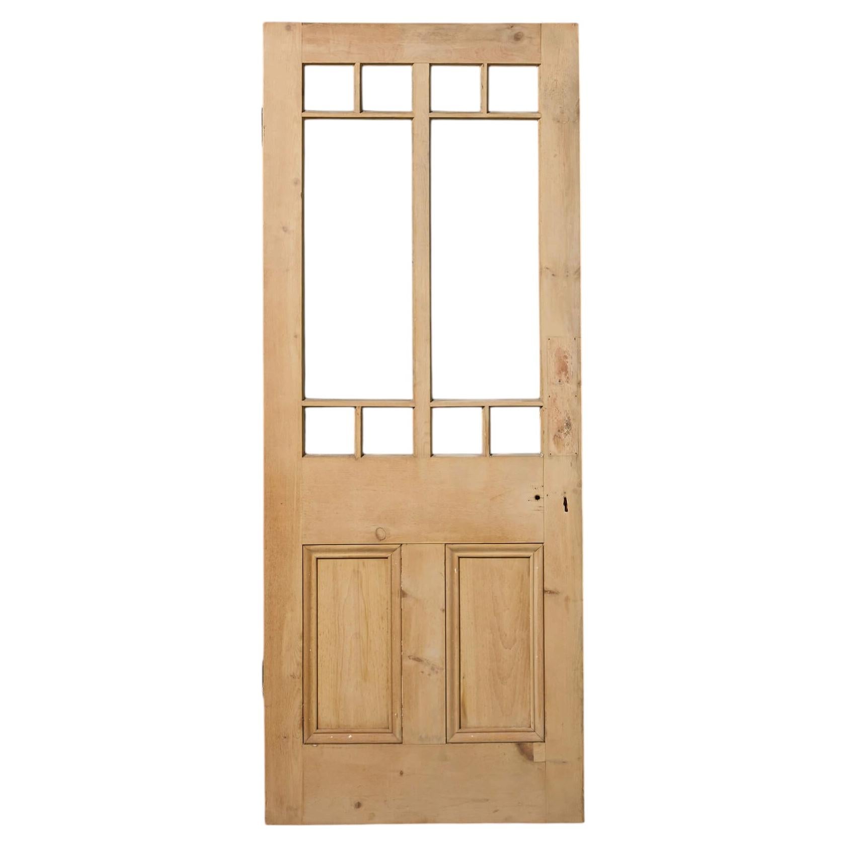 Reclaimed 19th Century Exterior Door for Glazing