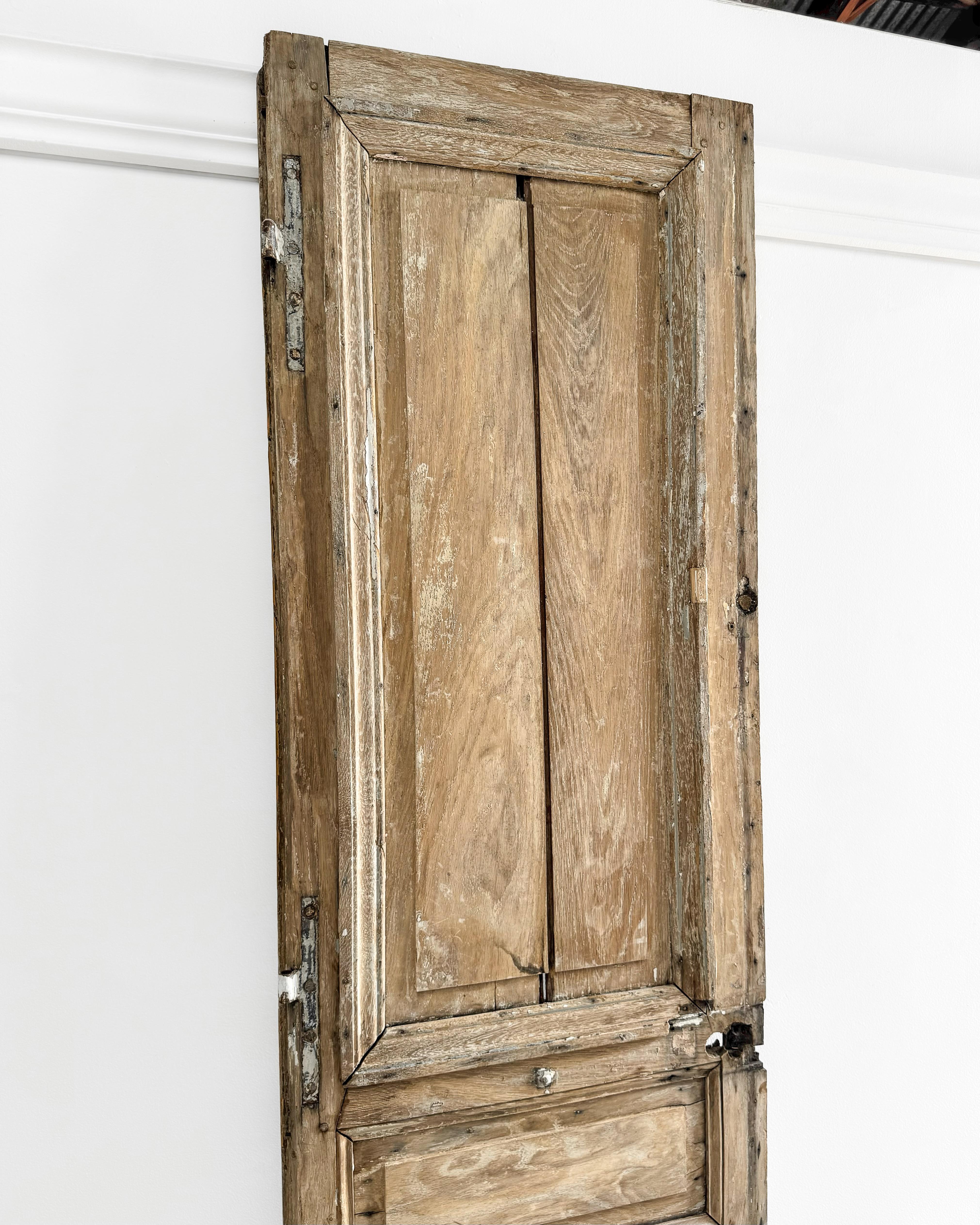 Reclaimierte französische 3-Paneel-Innentür aus dem 19. Jahrhundert mit Schilfdetails im Angebot 6