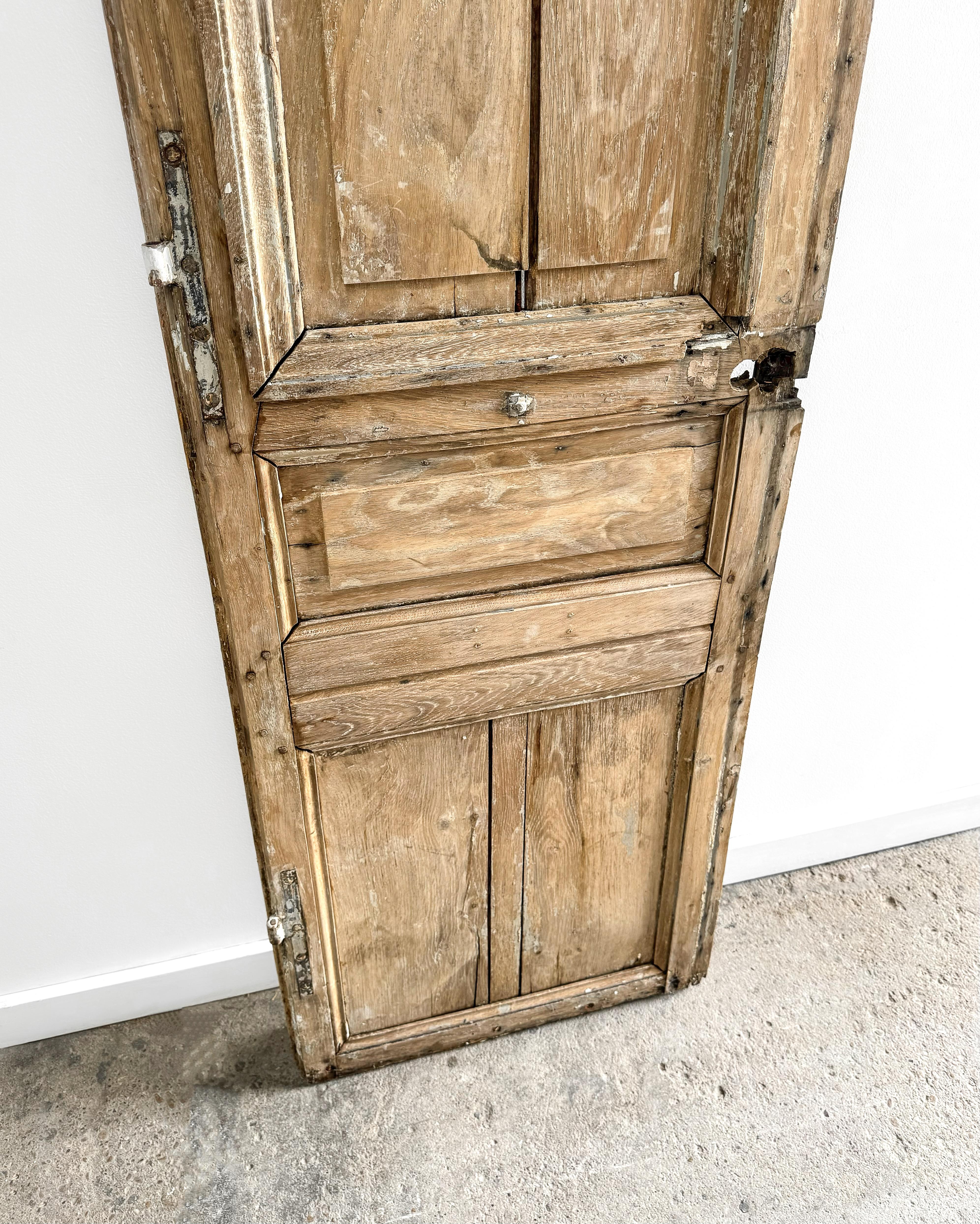 Reclaimierte französische 3-Paneel-Innentür aus dem 19. Jahrhundert mit Schilfdetails im Angebot 9