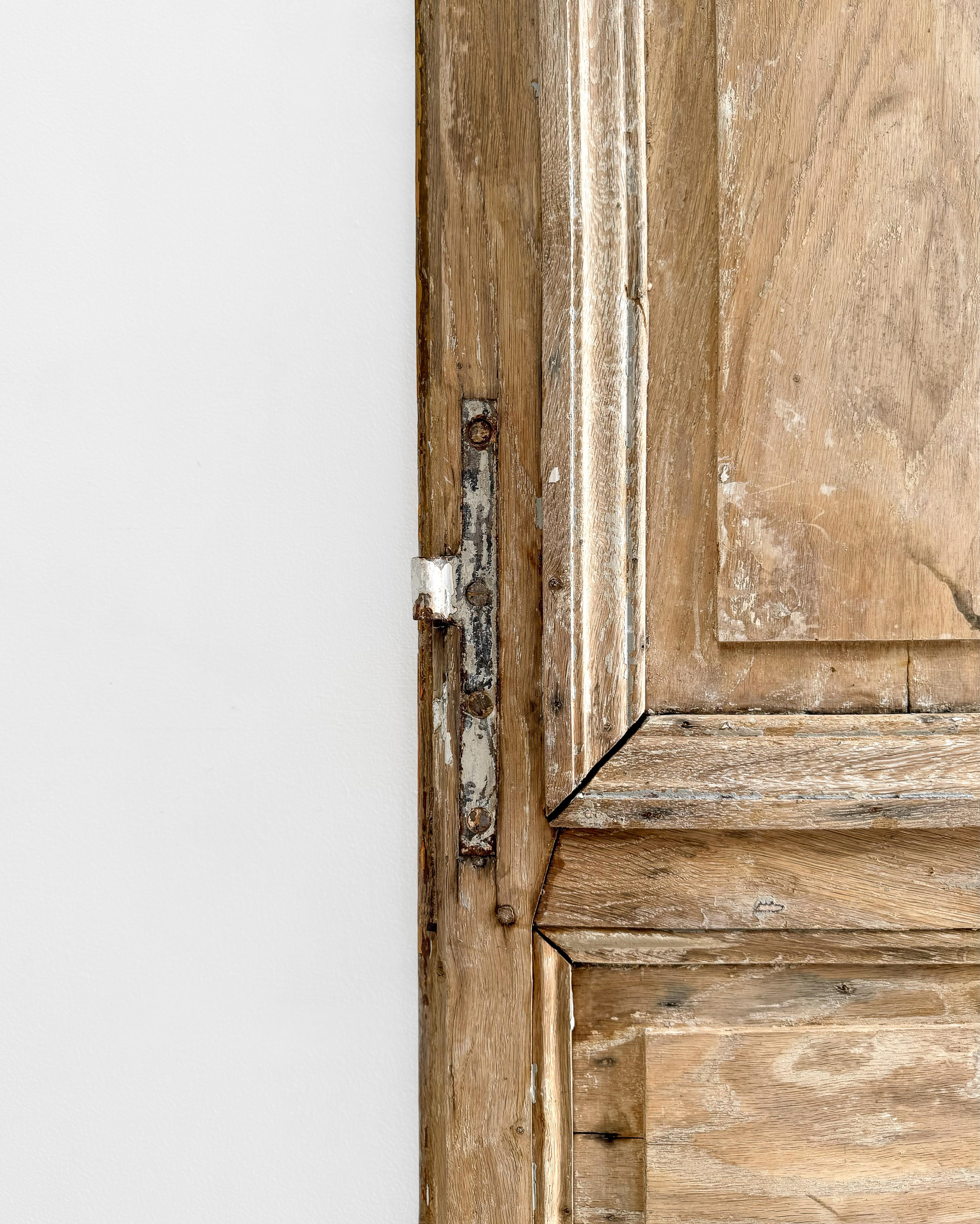 Reclaimierte französische 3-Paneel-Innentür aus dem 19. Jahrhundert mit Schilfdetails im Angebot 10