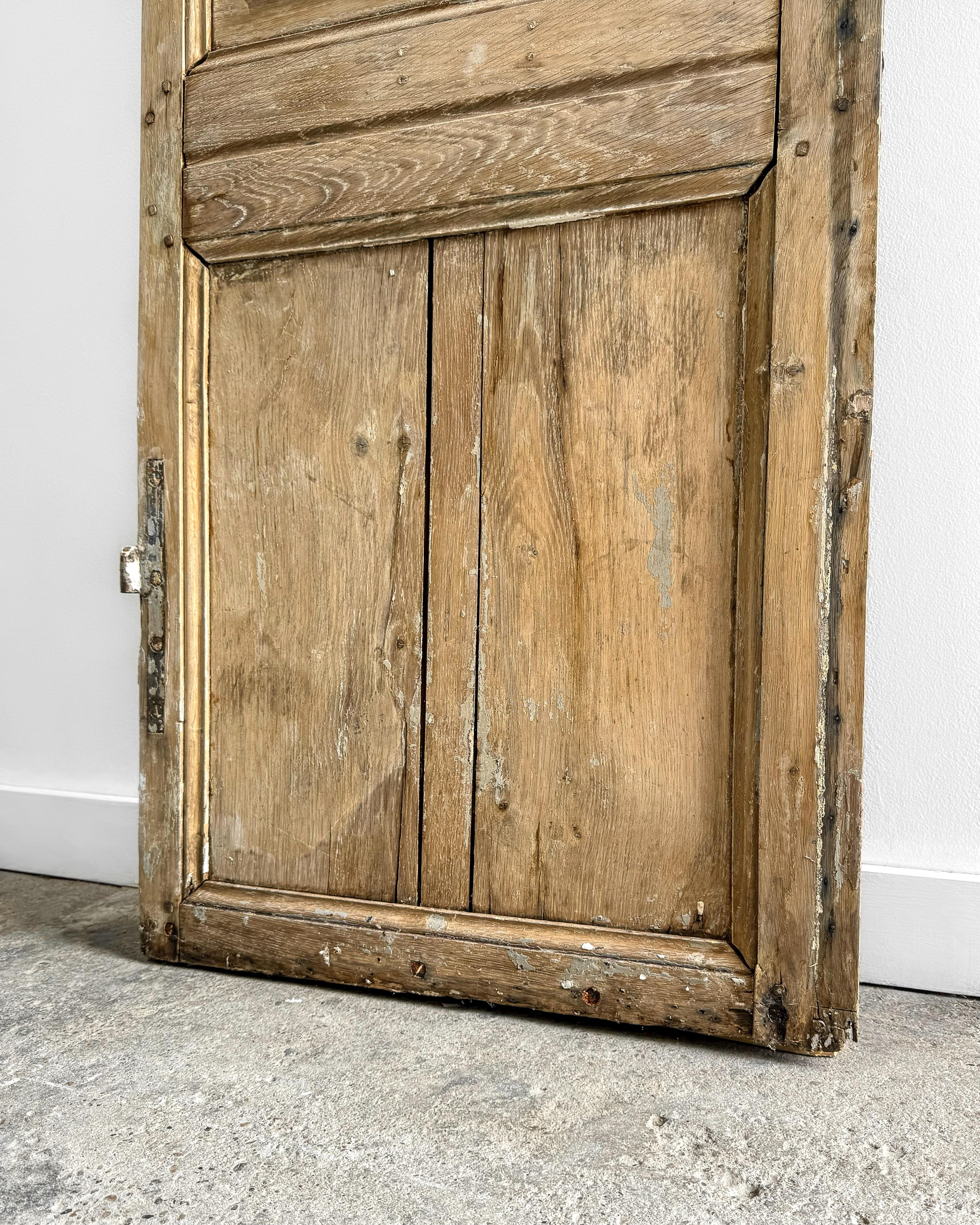 Reclaimierte französische 3-Paneel-Innentür aus dem 19. Jahrhundert mit Schilfdetails im Angebot 12