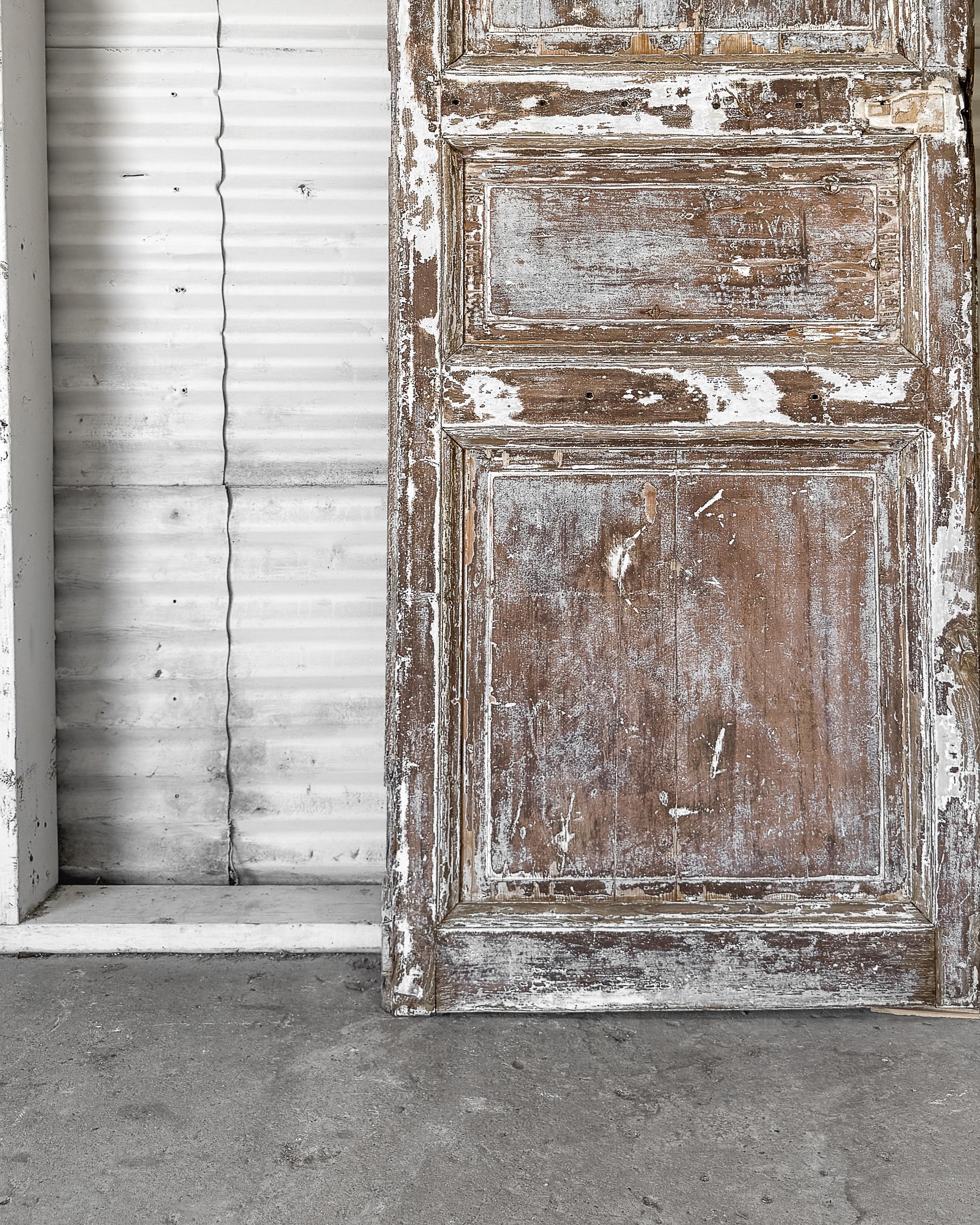Reclaimed 19th Century French Interior Door with Diamond Cutout For Sale 14